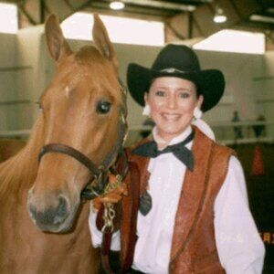 Western Core Cowgirl Alan Michael USA Custom Tooled Leather Vest Caramel VTG